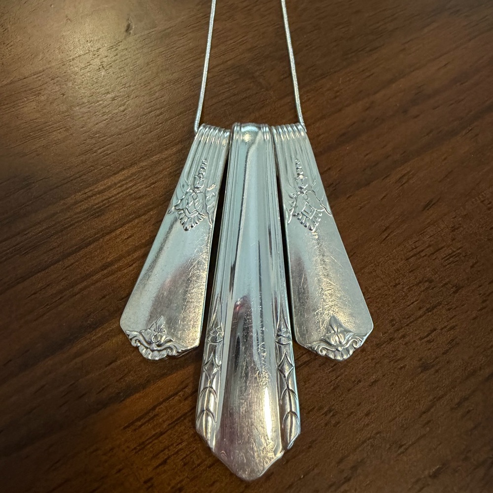 Vintage Silverware Spoon Pendant Necklace